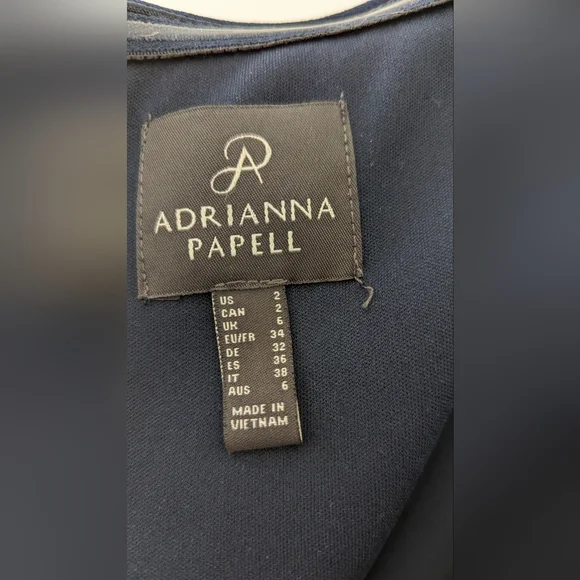 Adrianna Papell Off Shoulder Ruffled Sleeveless Zipper Back Solid Full-Length - Picture 8 of 11